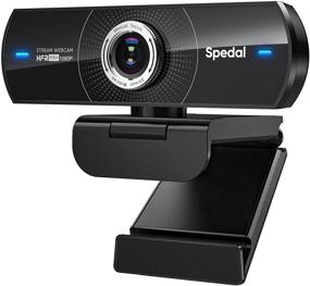 img 4 attached to 🎥 1080p HD 60fps Webcam with Microphone and Spedal Software for USB Laptop Desktop Mac, Pro Streaming Web Camera for Conferencing, Zoom Meetings, Gaming, Skype, Video Calls, and Recording
