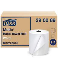 🧻 tork matic hand towel roll, white, universal, 100% recycled fiber, high absorbency, high capacity, 1-ply - 6 rolls x 700 ft (290089) logo