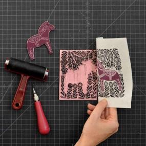 img 2 attached to Complete Speedball Block Printing Starter Kit – Inclusive of Ink, Brayer, Lino Handle and Cutters, Speedy-Carve