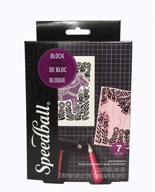 complete speedball block printing starter kit – inclusive of ink, brayer, lino handle and cutters, speedy-carve logo