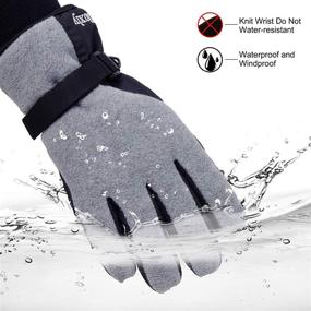 img 1 attached to 🧤 Koxly Dual Layer Waterproof Windproof Men's Accessories for Gloves & Mittens with Touchscreen Capability