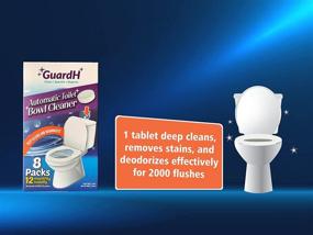 img 1 attached to 🚽 GuardH Automatic Toilet Bowl Cleaner Tablets - Prevent Hard Water Stains, Rings & Limescale for 2000 Flushes - Deep Clean & Deodorize - 8 Tablets - 12-Month Supply