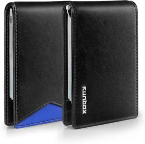 img 4 attached to 💼 RUNBOX Wallets: Premium Leather Minimalist Men's Accessories with RFID Blocking - The Ultimate Wallet, Card Case, and Money Organizer