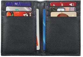 img 3 attached to Premium Leather Bifold with Magnetic Money Pocket: Secure and Stylish Wallet