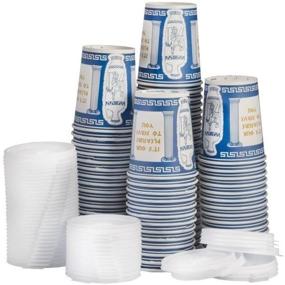 img 1 attached to ☕ 100-Pack Coffee Cup with Lids (Ny, Paper)