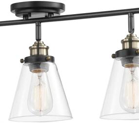 img 3 attached to 🌍 Globe Electric 59629 Jackson 3 Track Lighting: Dark Bronze with Antique Brass Accents - Explore Brilliant Illumination!