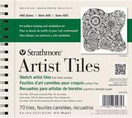 🎨 strathmore 105-975 400 series sketch artist tiles: fine tooth, 6x6, 70 sheets, white - unleash your artistic potential logo