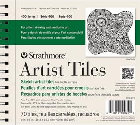 img 1 attached to 🎨 Strathmore 105-975 400 Series Sketch Artist Tiles: Fine Tooth, 6x6, 70 Sheets, White - Unleash Your Artistic Potential