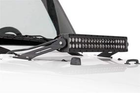 img 1 attached to 🔦 Rough Country Hood LED Brackets for Jeep Wrangler JK (2007-2018), 20-inch | Light Bar Not Included - 70533