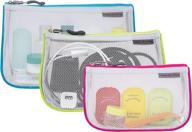 travelon set assorted piped pouches logo