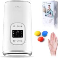 🖐️ white electric hand massager machine with heat - compression air pressure therapy massager for arthritis, carpal tunnel, pain relief & hand, wrist, palm and finger massage logo