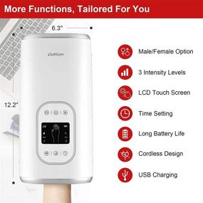 img 3 attached to 🖐️ White Electric Hand Massager Machine with Heat - Compression Air Pressure Therapy Massager for Arthritis, Carpal Tunnel, Pain Relief & Hand, Wrist, Palm and Finger Massage