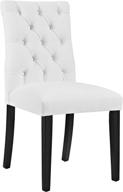 stylish and elegant modway mo-duchess modern tufted button faux leather upholstered parsons dining chair in white: perfect blend of comfort and contemporary design логотип