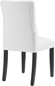 img 1 attached to Stylish and Elegant Modway MO-Duchess Modern Tufted Button Faux Leather Upholstered Parsons Dining Chair in White: Perfect Blend of Comfort and Contemporary Design