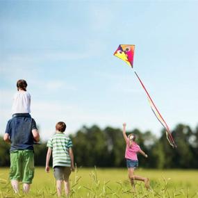 img 2 attached to 🪁 Mint's Colorful Life Joker Kite: A Vibrant 33x30'' Diamond Kite for Kids and Adults, Perfect for Effortless Flying