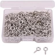 🔩 300pcs small metal hoop peg screw eye pin hook for diy crafts, cork top bottles, jewelry making findings, charm bead, 10 x 4.5mm logo