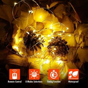 img 3 attached to 💡 Zone Industry Corp. 2 Pack 5 Meters (16.4 ft) LED Fairy Lights: Waterproof Battery Operated Decorative Copper Wire for Outdoor or Indoor Decorations