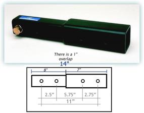 img 2 attached to 🔌 Heininger-6000 Advantage 11-дюймовое удлинение прицепа - регулируемое и элегантное черное покрытие