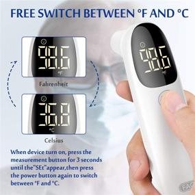 img 2 attached to 🌡️ Бесконтактный термометр для лба для взрослых и детей - мгновенные точные показания с сигналом о повышении температуры