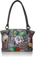 👜 stunning hand painted anna anuschka organizer tote: a perfect women's handbag & wallet combo! logo