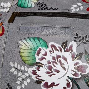 img 1 attached to 👜 Stunning Hand Painted Anna Anuschka Organizer Tote: A Perfect Women's Handbag & Wallet Combo!