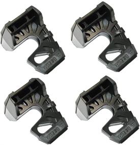 img 1 attached to 🚪 Black Wedge Door Stop - Set of 4 for Ultimate Door Stopping