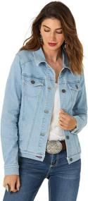 img 1 attached to 👖 Women's Denim Jacket by Wrangler Authentics