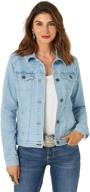 👖 women's denim jacket by wrangler authentics logo