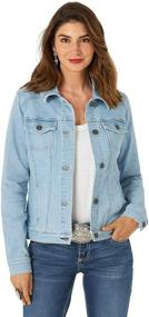 img 4 attached to 👖 Women's Denim Jacket by Wrangler Authentics