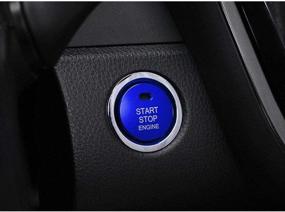 img 3 attached to 🔵 Enhance Your Toyota Experience with Thor-Ind Engine Start Stop Button Cover Trim in Blue