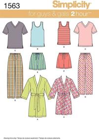 img 4 attached to 🧵 Easy-to-Sew Teen's, Men's, and Women's Pajama Sewing Pattern Kit - Simplicity US1563A, Code 1563, Sizes XS-XL
