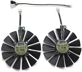 img 1 attached to 🌀 1 Pair of inRobert 95mm T129215SM 12V 0.25AMP Cooling Fans for ASUS STRIX-RX470-O4G-GAMING, RX580, and GTX1050Ti Graphics Cards