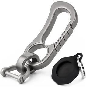 img 4 attached to 🔑 TISUR Carabiner Keychain Clip: A Dependable Titanium EDC Key Ring Holder for Men & Women