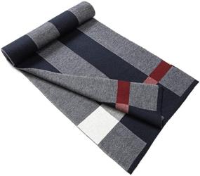 img 4 attached to 🧣 Luxuriously Lightweight Lindoro Merino Tartan Scarves: Perfect Blend of Style and Comfort!