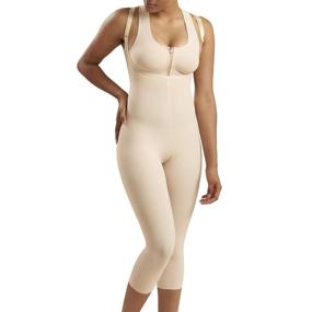 img 4 attached to 🩲 Luxe Marena Recovery Mid-Calf-Length Girdle High-Back, Stage 2 - Comfortable Compression for Post-Surgery, Size L, Beige