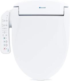 img 4 attached to 🚽 White Brondell Swash SE400 Bidet Seat for Elongated Toilets - Oscillating Stainless-Steel Nozzle, Warm Air Dryer, Ambient Nightlight