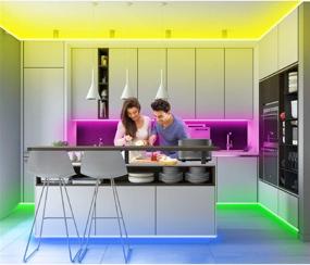 img 2 attached to 🌈 Enhance Your Space with KULUNER 32.8ft Color Changing LED Strip Lights: 300 Bright LEDs, RF Remote Control, Perfect for Bedroom, Kitchen, and Home Décor