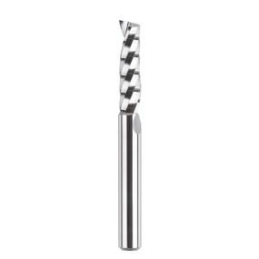 img 4 attached to 1 Inch Cutting Length SpeTool Single Flute Spiral End Mill Aluminum Cutter Carbide Router with 1/4 Inch Shank for Aluminum, Acrylic, PVC, MDF, and Plastic