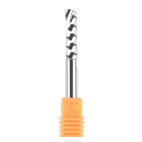 img 2 attached to 1 Inch Cutting Length SpeTool Single Flute Spiral End Mill Aluminum Cutter Carbide Router with 1/4 Inch Shank for Aluminum, Acrylic, PVC, MDF, and Plastic