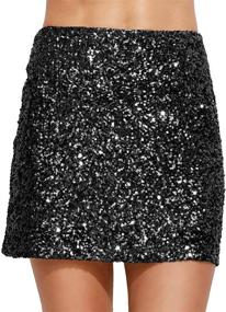 img 2 attached to 💃 Shimmer in Style: Verdusa Women's Above Sequin Sparkle Skirts for Women's Clothing