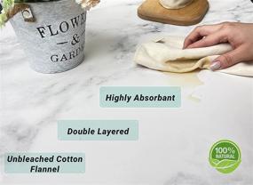 img 1 attached to 🌿 GecoWipe Reusable Paper Towels - Washable 2 Ply Cotton Cleaning Cloths - Zero Waste Kitchen Dishcloths 11''x 11'' - Paper Towel Alternative: Absorbent, Thick, Fast Dry Cloth Napkins (10 Pack)