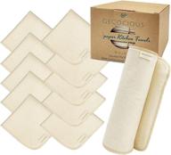 🌿 gecowipe reusable paper towels - washable 2 ply cotton cleaning cloths - zero waste kitchen dishcloths 11''x 11'' - paper towel alternative: absorbent, thick, fast dry cloth napkins (10 pack) logo