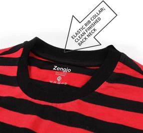 img 3 attached to 👔 Men's Black and White Striped Shirt - Zengjo Clothing