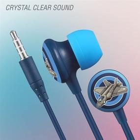 img 3 attached to Volkano Cool Kids Earphones: 3.5mm Aux Output, Wired for PC/Cell Phones/TV – Blue Jet Series