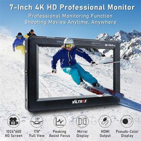 img 3 attached to 📷 VILTROX DC-70 II 4K HDMI Field Monitor: High-Resolution TFT LCD HD Video Monitor with AV Input for DSLR Camera Canon Nikon - Includes Rechargeable NP-F550 Battery + Charger