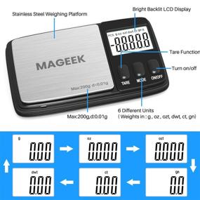 img 3 attached to 📏 Gram Scale Digital Weight Grams: Precision Pocket Scale with 200g Capacity and 0.01g Accuracy, 50g Weight Calibration, 6 Unit Conversion, Tare Function, and Auto-Off – Includes Battery