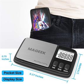 img 1 attached to 📏 Gram Scale Digital Weight Grams: Precision Pocket Scale with 200g Capacity and 0.01g Accuracy, 50g Weight Calibration, 6 Unit Conversion, Tare Function, and Auto-Off – Includes Battery