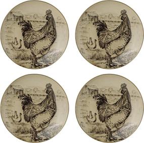 img 2 attached to 🐓 Pfaltzgraff Homespun Rooster 16 Piece Dinnerware Set