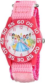 img 2 attached to Disney Kids' W001990 Princess Time Teacher Watch: Fun & Educational Pink Nylon Band