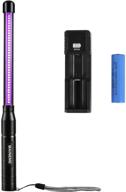 🔦 black light pet urine detection - smd led uv wand with lithium ion battery - 395nm ultraviolet blacklight flashlight for stains, parties, scorpions, and authentication – 3w logo